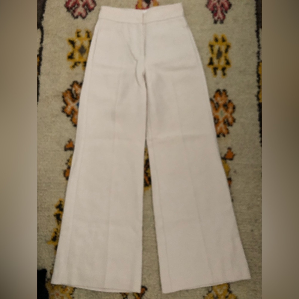 MANGO Committed Collection Linen High-waisted Trousers